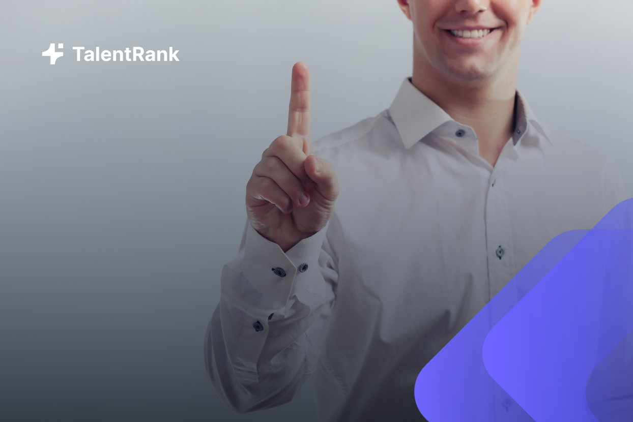Man showing index finger implying one